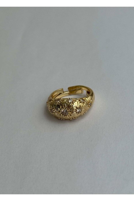 Heliophilia Silver Anillo de Cuerpo de Latón Dorado Ajustable